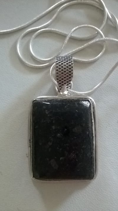Gemstones-silver ketting 925-zilver met natuursteen hanger in 925-zilver