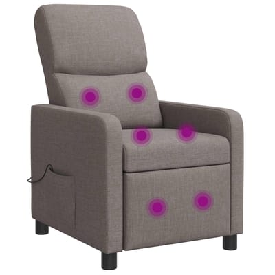 vidaXL - Massage - Relaxstoel - Taupe - Polyester