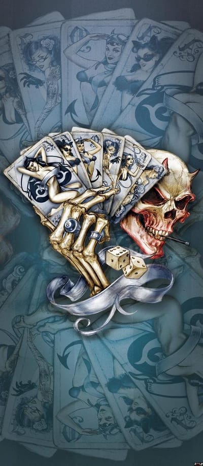 Deursticker Muursticker Alchemy, Gothic | Blauw | 91x211cm