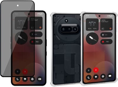 ChiGuard Hoesje & Privacy Screenprotector geschikt voor Nothing Phone (3a) – Hoesje Screenprotector - Privé - Gehard Glas Cover