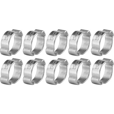 10 stuks Verzinkt IJzer Gegalvaniseerd Twee Oor Slangklem 5?23mm voor Brandstof Benzine Pijp Buis (20?23MM) gray