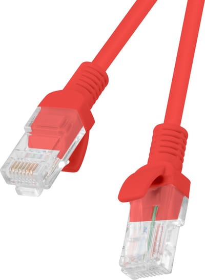 Lanberg - 1 m rode Cat.6 UTP Ethernet-netwerkkabel PCU6-10CC-0100-R