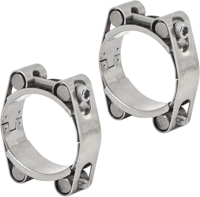 T-boutklem 30-40mm voor slangen en buizen, RVS pijpklem, zware kwaliteit, bandbreedte 20mm (2 stuks) - ideaal voor leidingen, bevestiging en reparatie