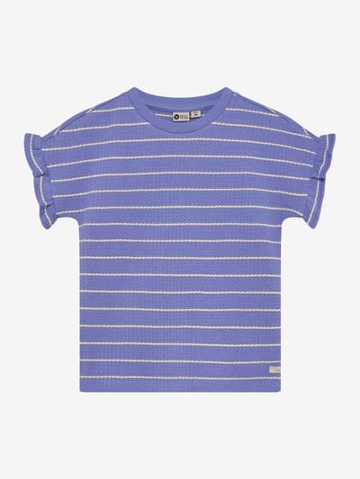 Daily Seven T-shirt Streep Paars - Maat 86