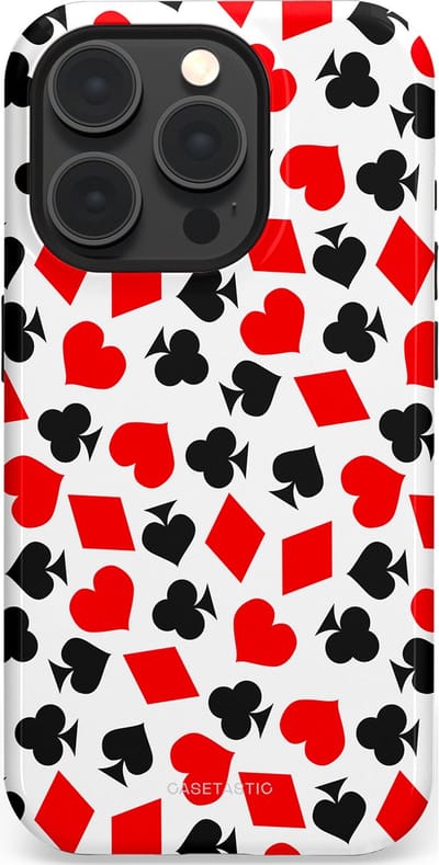 Casetastic Hoesje Geschikt voor Apple iPhone 15 Pro Magsafe - Stijlvolle Beschermende Duo-layer Case - Harten spel