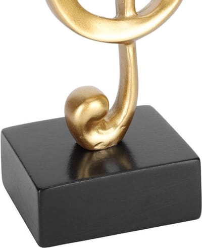Muzieknoot beeldje - Muziekdecoratie voor thuis - Desktop ornament - Muziekcadeau voor pianowinkel - Woonkamer en TV-kast - Kunstdecoratie