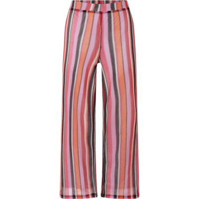 ESMARA Dames broek - Wide leg (Rood/gestreept, XS (32/34))