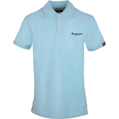Aquascutum Polohemd voor heren met Union Jack-logo (Blue Cielo)