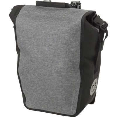 AGU Clean Shelter Enkele Fietstas - 100% Waterdicht - Click'nGo - Rolltop - Met Reflectie - 17 Liter - Melange Grey
