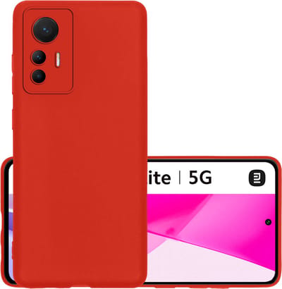 Hoesje - Geschikt voor Xiaomi 12 Lite - Sterk & Shockproof - Hoes Cover - Siliconen Case - Rood