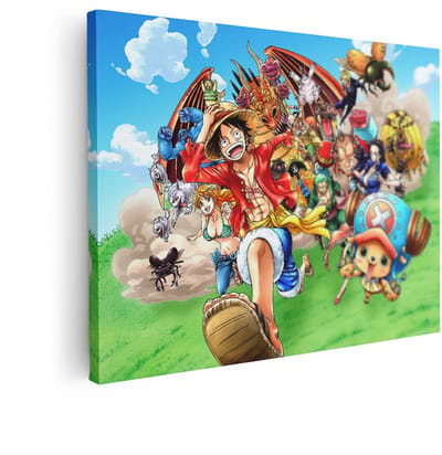 Artaza Canvas Schilderij One Piece - 120x90 cm - Anime Wanddecoratie Luffy - Muurdecoratie Jongenskamer - Schilderijen Op Canvas
