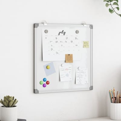 vidaXL - Whiteboard - magnetisch - 40x40x1,7 - cm - aluminium