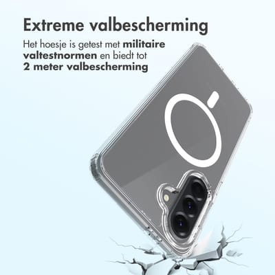 Accezz Hoesje - Geschikt voor Samsung Galaxy S24 - Xtreme Impact Backcover met Magnetische Ring - Transparant