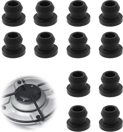 12 Stuks Rubber Grommets voor Potdragers met 5mm Stangen, Ideaal voor RV Hob Accessoires, Rubber Voetjes en Bussen voor Potvlotters
