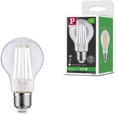 Efficient-Line Filament 230 V LED-gloeilamp E27 Enkele lamp 840lm 4,5W 4000K dimbaar Helder