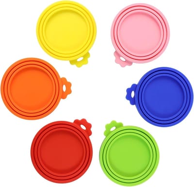 Blikjes sluiter - Blikdeksel - TENZHVXI® - Herbruikbaar En Wasbaar Design - Luchtdichte Sluiting Voor Versheid - Past Op 3 Standaard Maten Blikken - Set Van 6 Stuks