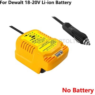 Draagbare Mini Auto Acculader Voor Makita/Dewalt/Milwaukee 18V Li-ion Acculader Sigarettenaanstekerstekker met LED-indicator
