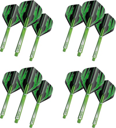 Dartpijlen Accessoires Set: Medium Steeltjes en Standaard Vluchten