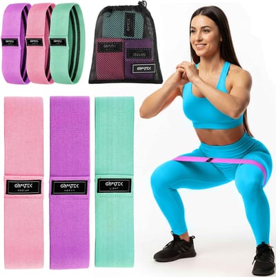 Gymtek® Weerstandsbanden Set - 3 Stuks - 7-12/12-16/18-23 kg - Fitnessbanden, Weerstandsband, Gymnastiekbanden - Yoga, Pilates, Fitness