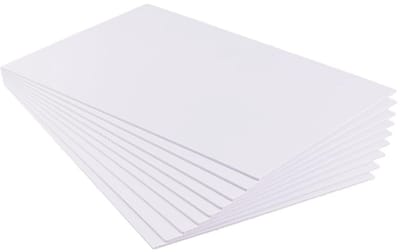 Dailygoods - A4 PVC-Schuimplaat 8 Vellen 2 mm Wit voor Creatieve Projecten