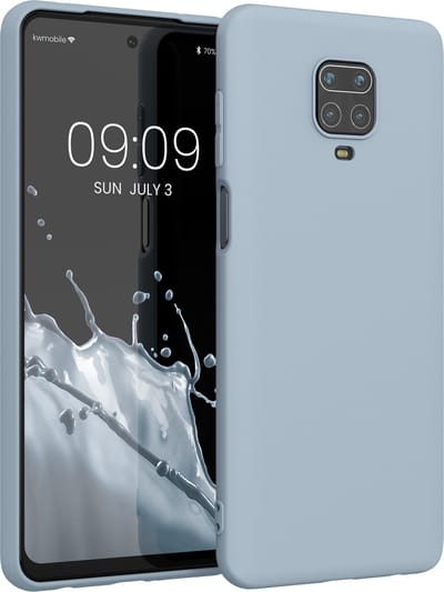 kwmobile telefoonhoesje geschikt voor Xiaomi Redmi Note 9S / 9 Pro / 9 Pro Max - Hoesje voor smartphone - Back cover in mat lichtblauw