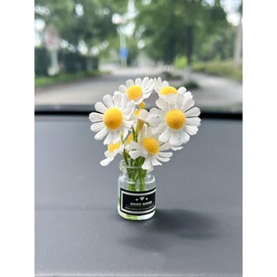 1 stuks Auto Ornament Mini Vaas Bloem Interieur Decoratie Middenconsole Decoratie one-size wit