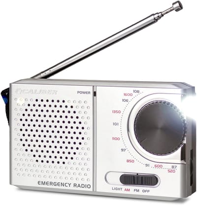 Caliber Noodradio - Radio op Batterijen - Draagbare Radio - Met Zaklamp