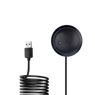 Ynkkvre -2 Meter USB Conferentiemicrofoon – Omnidirectionele Condensator Microfoon met Mute-knop, LED-indicator, Plug & Play voor Online Vergaderingen en Thuiswerken