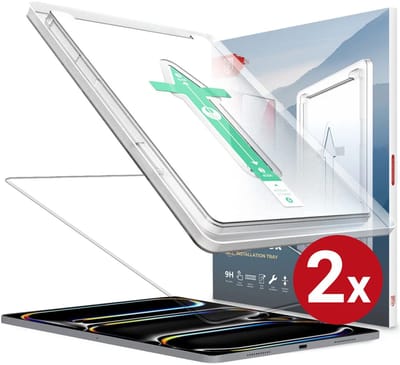 2-Pack Rosso Screenprotector Geschikt voor iPad Pro 11 (2024/2025) | 9H Tempered Glass | Beschermglas | Glasplaatje | Case Friendly | Met Installatietray | Eenvoudige montage