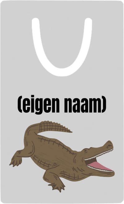 Hacebo® - krokodil met eigen naam metalen boekenlegger - Krokodil - krokodillen liefhebbers - iemand die houdt van krokodillen - verjaardag - cadeau - kado Bladwijzer boekenleggers - 7.6 cm x 5cm