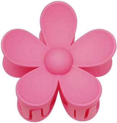 Haarklem Bloem fuchsia - Hairclip - Haarspeld - groot - Luxe Haarklem - Cadeautje - Flower power - Dames - haarklem bloem