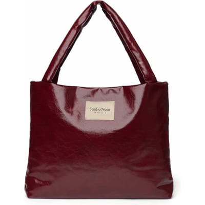 Studio Noos vegan leather mom bag burgundy