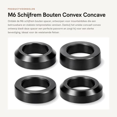 Dailygoods- Spacer M6 Schijfremring - Concaaf/Convex Ontwerp - Titaniumlegering - Lichtgewicht - Hoge Sterkte - Stabiele Structuur