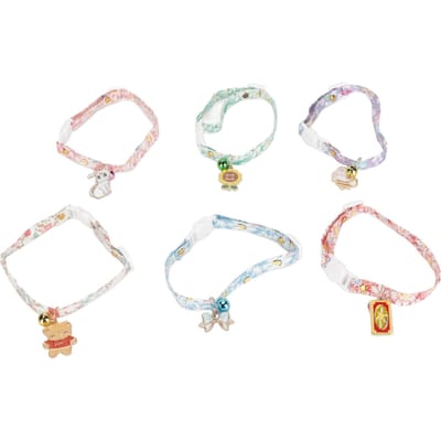 6 Pièces Collier Motif Animal de Compagnie Mignon Doux Réglable Collier pour Chien avec Clochette pour Chiens Chats Lapins Lapereaux Furets Cochons de Compagnie white