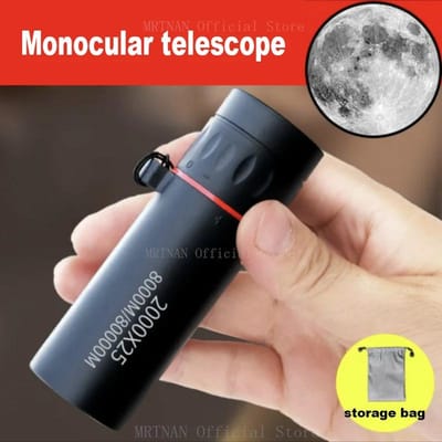 Outdoor 2000x25 HD Monoculaire Telescoop Mini Draagbare Mobiele Telefoon Telescoop met Houder Kamperen Jagen Vogels Kijken Telescopen