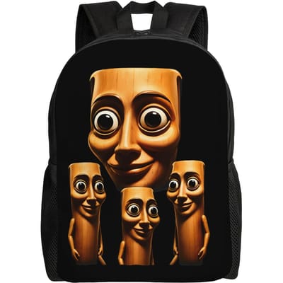 Tung Sahur Roep Terug Rugzak Unisex Brainrot Patroon Rugzakken Polyester Vrije Tijd Middelbare School Tassen Sport Ontwerp Rugzak as picture