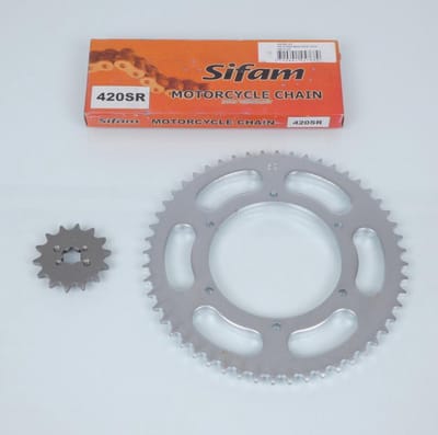 axring kettingset voor derbi 50 senda sm drd limited motorfiets 2004 tot 2005 14x52 p420