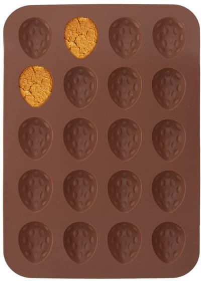 Orion - Siliconen Bakvorm - Bruin - Nooivorm - 20 Stuks