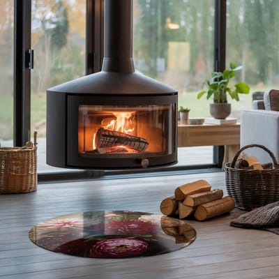 Coloray Vloerplaat Houtkachel - Vloerplaat Openhaard - 70 cm x 70 cm - Houtkachel Accessoires - Claret Vloerplaat Kachel - Plaat Kachel - Plaat voor Onder Houtkachel - Open Haard Accessoires - Onderplaat