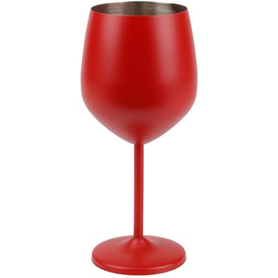1 STUKS 18oz Roestvrij Staal Mat Wijnglazen Rood red