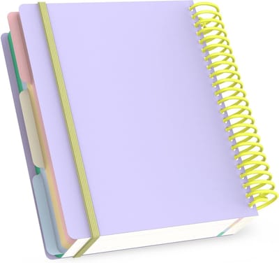 Spiraalnotitieboek A5 met gelijnd papier - 240 pagina's - 18.5x20 cm - Perfect voor school, notities en creatief schrijven