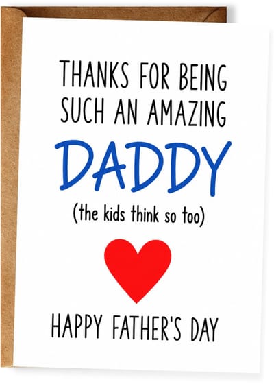 Thanks For Being Such An Amazing Daddy - Vaderdagkaart - Vaderdagcadeau voor papa - Grappige wenskaart vader - Ansichtkaart (10x15 cm incl. envelop)