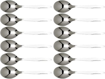 Cosy & Trendy Koffie/theelepeltjes van RVS - set 12x stuks - 13 cm - zilver - Bestek