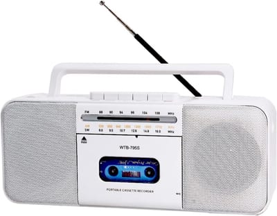 Cassettespeler Boombox met Bluetooth, Cassetterecorder en MP3-conversie via USB/SD