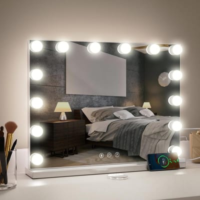 Makeuptafel Met Spiegel en LED Lampen - Kaptafel - Make-Up Tafel