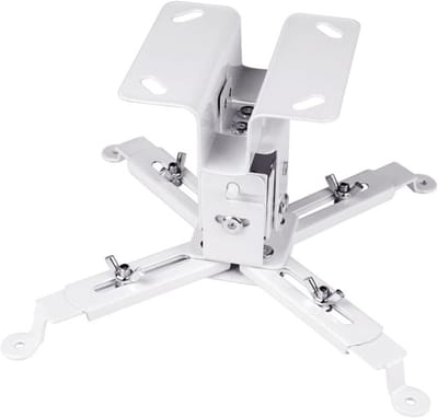 Beamer Muurbeugel - Projector Houder - Thuisbioscoop Kantoor - Verstelbaar Plafond - 20x13x13 cm - Wit