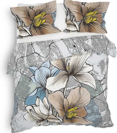 Heckett & Lane Hudson Dekbedovertrek - Twill - Lits-jumeaux - 260x200/220 cm - Sketch Grey