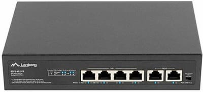Netwerk Switch - Ethernet Hub - Netwerk Uitbreiding - 4x POE+ poorten - 6 poorten - Zwart