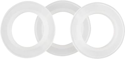 Set van 3 Vervangende Afsluitringen voor Wastafel en Bad, Pop-Up Stopper, Diameter 32 mm, Buiten Diameter 38 mm, Geschikt voor Badkuip en Filterafsluitingen, Wit