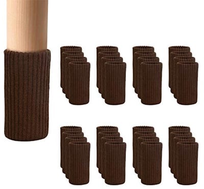 Vloerbeschermers voor Stoelen - Dubbele Dikte Meubilair Sokken voor Geluidreductie en Eenvoudig Verplaatsen - 32 PCS Koffiekleur